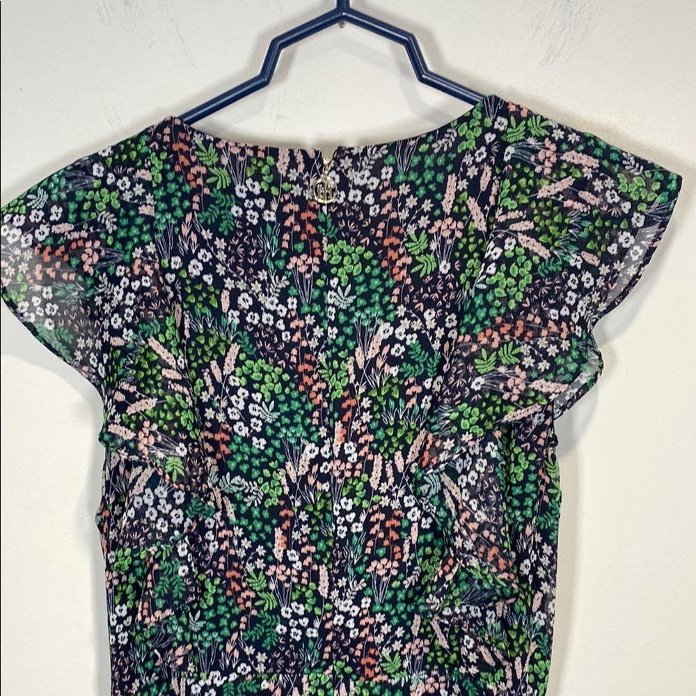 Tommy Hilfiger Floral Mini Dress Flutter Sleeve Size 14 Spring - Picture 9 of 14